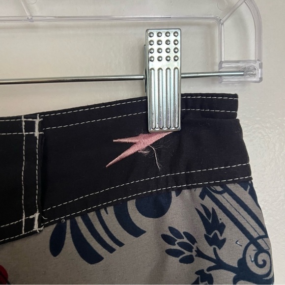 Speedo Gray Red Blue Swim Shorts Medium - Picture 10 of 10